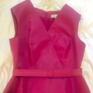 NWT! Carolina Herrera Silk Faille Sheath w/ Belt